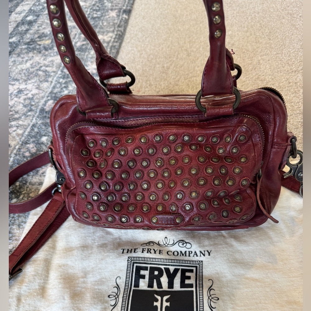 Frye studded handbag/crossbody
